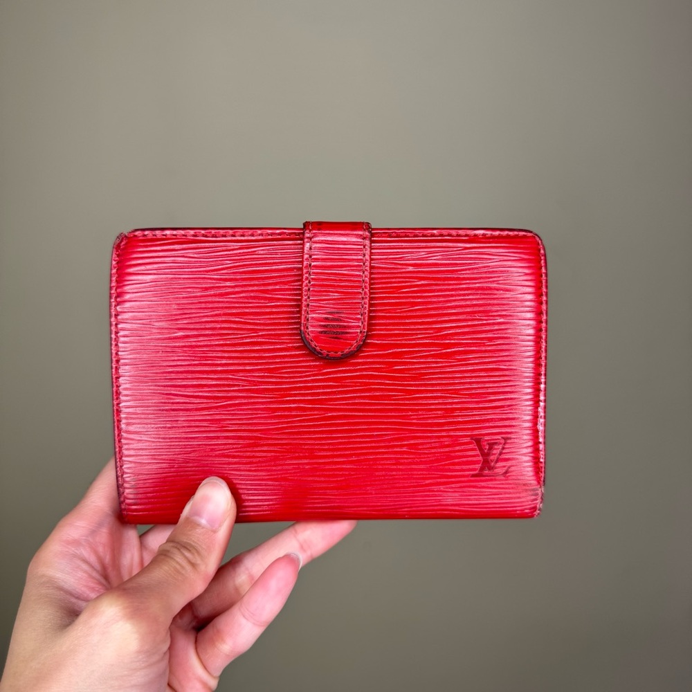 Louis Vuitton Red Epi Leather Wallet